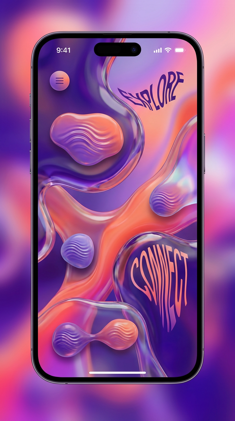 Liquid Morphing Mobile UI